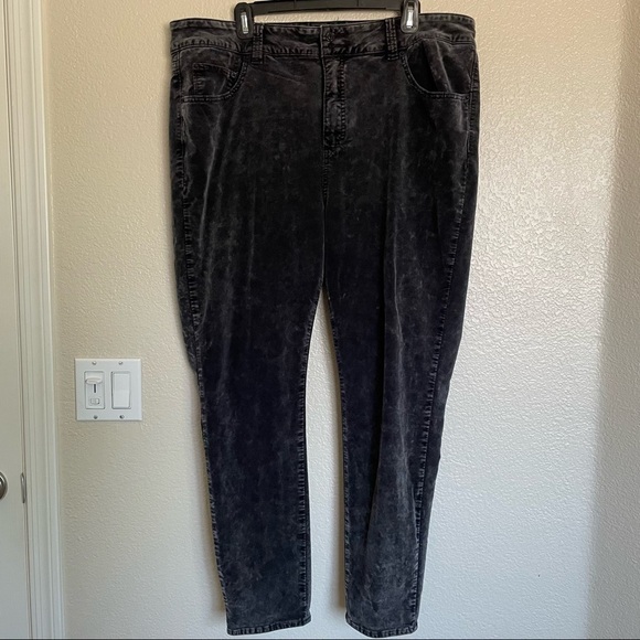 Lucky Brand Emma jegging velvet Grey Pants Size 20 - Picture 2 of 11